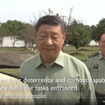 China/Präsident Xi (+Gen. Zhang) inspizier(en) die Strategischen Raketentruppen