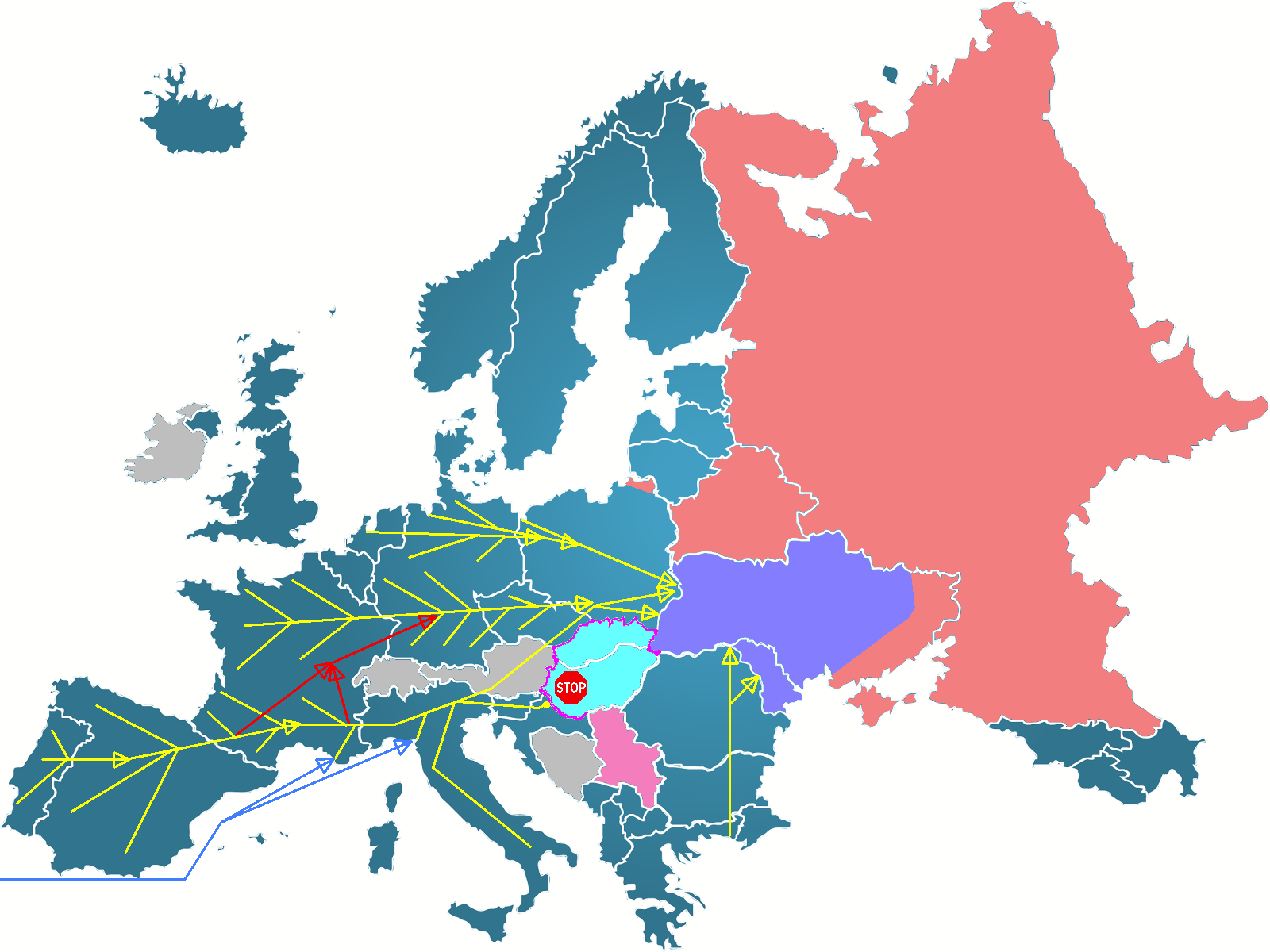 Heutige Sitzung der EU-Verteidigungsminister: Kriegsbeschluss gegen Russland/ Österreich als Transport- Zentrum