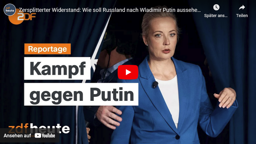 ZDF/Deutschland- Planungen für die Welt nach Putin: Navalny-Witwe als neue Präsidentin?