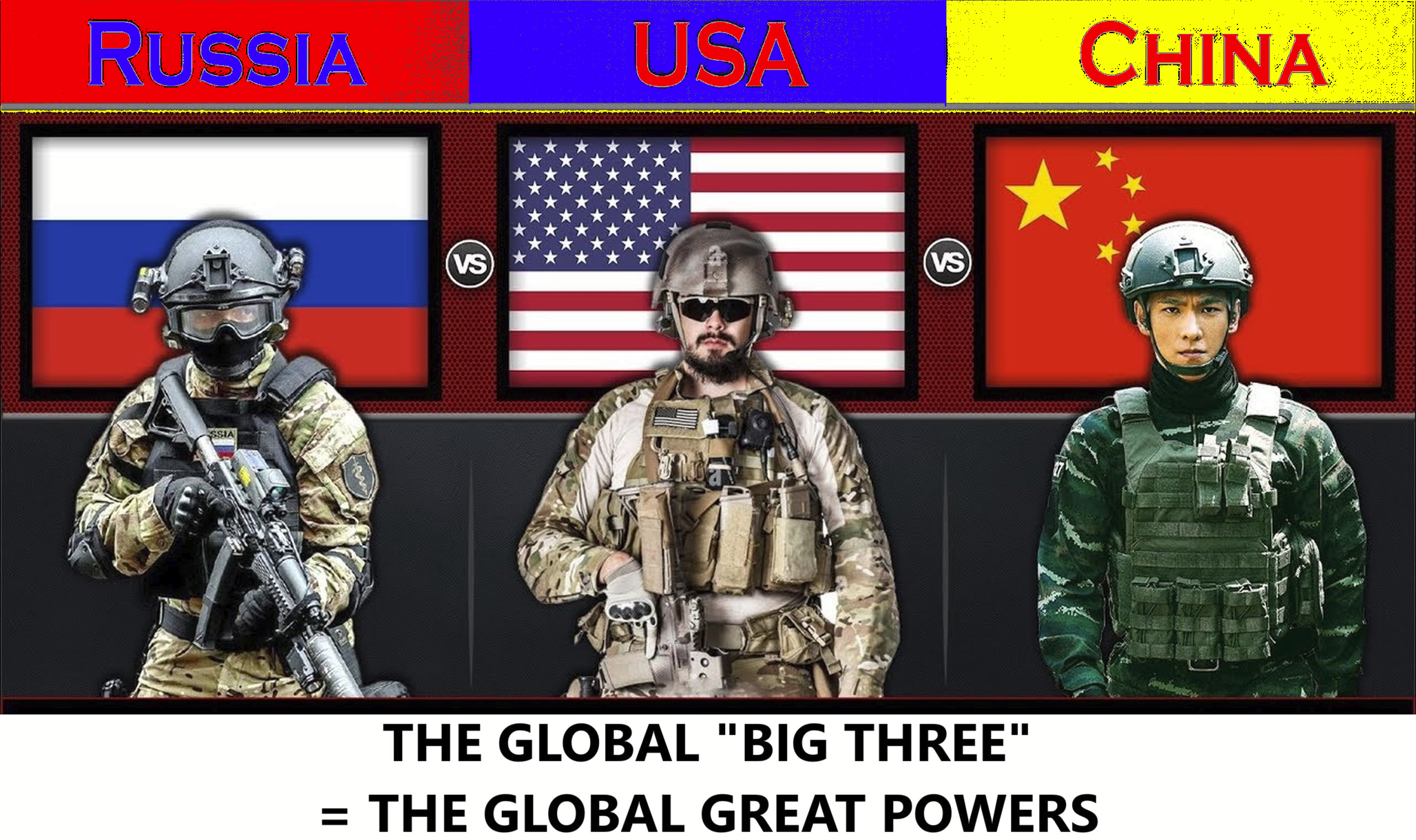 Global Big Three: USA will wieder Global-Nr. 1 werden – China +RUS müssen dazu unter Kontrolle